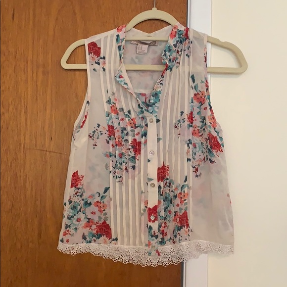 Sheer Floral Tank Top - Picture 1 of 2
